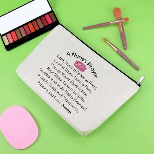 Vista 2 de Regalos inspiradores para enfermeras, bolsas de maquillaje para enfermeras, regalos de entrenamiento para mujeres, bolsa de cosméticos