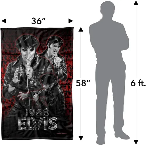 Vista 4 de Trevco Elvis Presely Comback - Manta de forro polar (36 x 58)