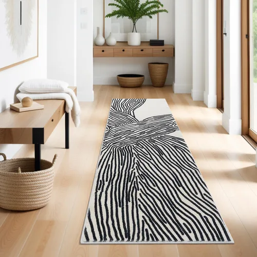 Vista 13 de YIHOUSE Alfombra de leopardo para sala de estar, bonita alfombra con estampado de guepardo blanco y negro, moderna, lavable, alfombras con estampado