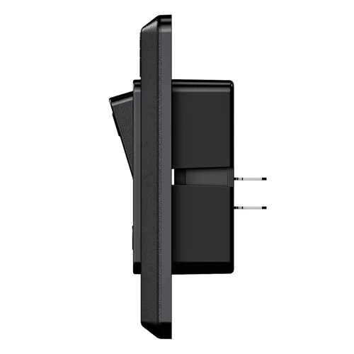 Vista 5 de Moderno interruptor de encendido y apagado triple SPST con bisel, 12 voltios, para RV, remolque, cámper, con etiqueta adhesiva (negro)