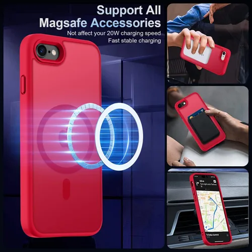 Vista 474 de MOCCA - Funda magnética resistente para iPhone XR de 6.1 pulgadas, compatible con MagSafe, funda con protección contra caídas de grado militar