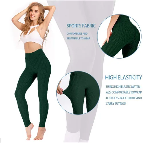 Vista 2 de AIMILIA - Leggings para mujer, levanta glúteos, anti celulitis, cintura alta, pantalones de yoga, entrenamiento, control de abdomen, mallas