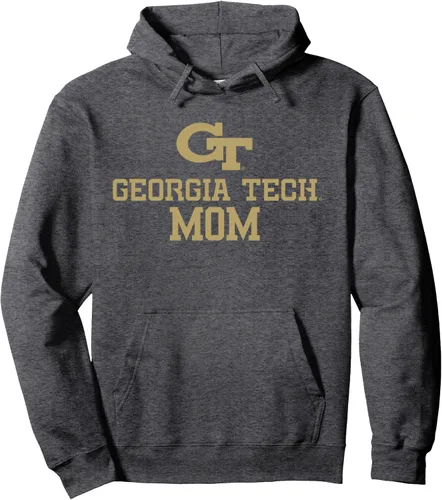 Vista 3 de Georgia Tech Yellow Jackets Mom Sudadera con capucha, Negro