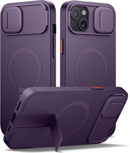 Vista 38 de SURITCH Funda para iPhone Air con cubierta de control de cámara, funda deslizante para cámara y soporte ajustable, compatible con MagSafe, a prueba