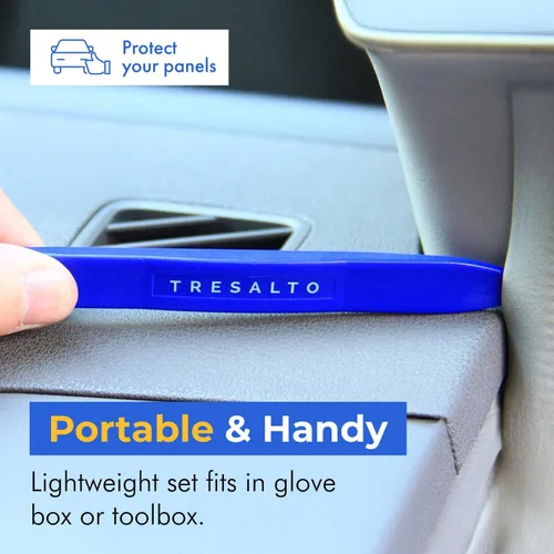 Vista 2 de Tresalto - Kit de herramientas para quitar la tapicería del automóvil - Juego de 5 piezas para salpicadero, panel de puerta, removedor de clips
