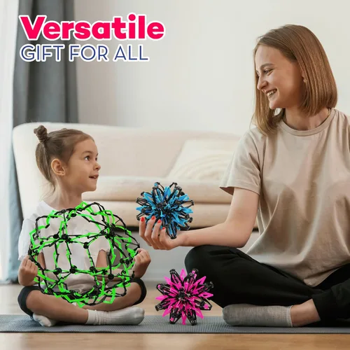 Vista 3 de 4E's Novelty Paquete de 3 bolas de respiración expandibles, juguete expandible para aliviar el estrés para niños y adultos, para ansiedad, yoga