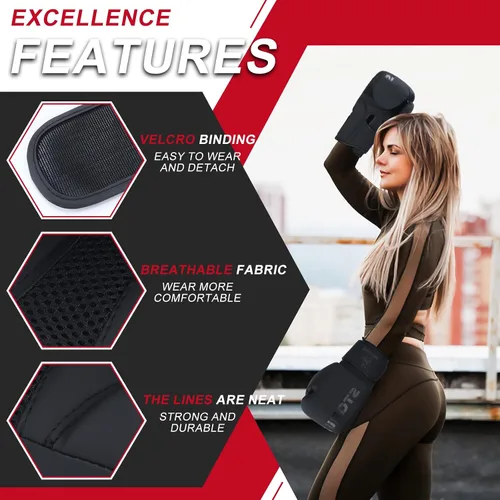 Vista 4 de Guantes de boxeo para hombres y mujeres, guantes de entrenamiento de boxeo, guantes de boxeo MMA, Kickboxing, guantes de entrenamiento para boxeo