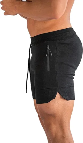 Vista 2 de BUXKR Pantalones cortos de entrenamiento para hombre, 5 pulgadas, de secado rápido, pantalones cortos de gimnasio para hombre, pantalones cortos