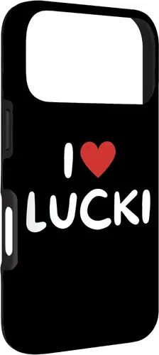 Vista 54 de Funda con corazón rojo para iPhone 16 I Love Lucki