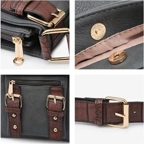 Vista 6 de Dasein Bolsos cruzados ligeros para mujer bolso de mensajero de cuero vegano suave bolso de hombro