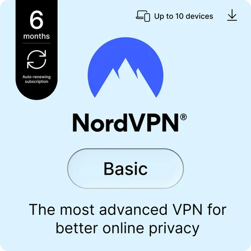 Vista 13 de NordVPN Plus, 10 Devices, 1-Year, VPN & Password Manager Software Bundle, Digital Code