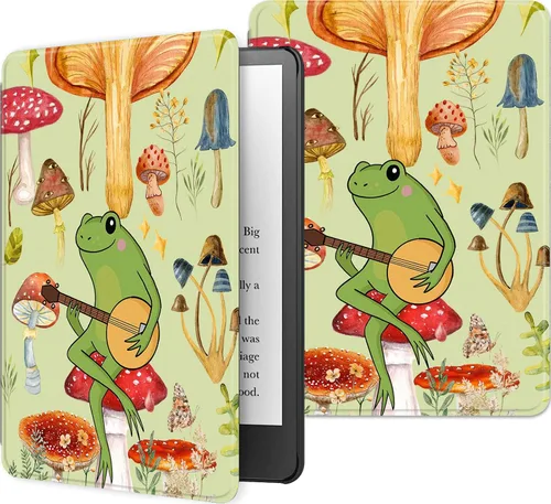 Vista 58 de Funda para Kindle básico de 6 pulgadas (11.ª generación), múltiples ángulos, piel sintética, delgada, con función de encendido y apagado automático