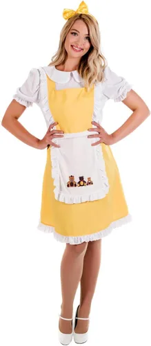 Vista 2 de fun shack Womens Golden Hair Book Character Costume Halloween Teacher Womens Book Character Costumes for Adults
