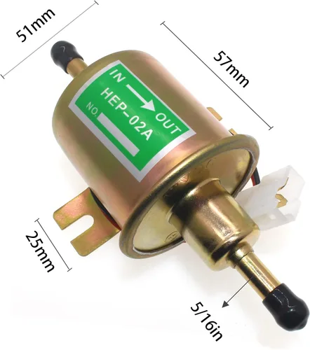 Vista 7 de Bomba de combustible eléctrica universal 12V 8mm 5/16 Kit de manguera de línea de combustible 12 voltios Bomba de combustible en línea