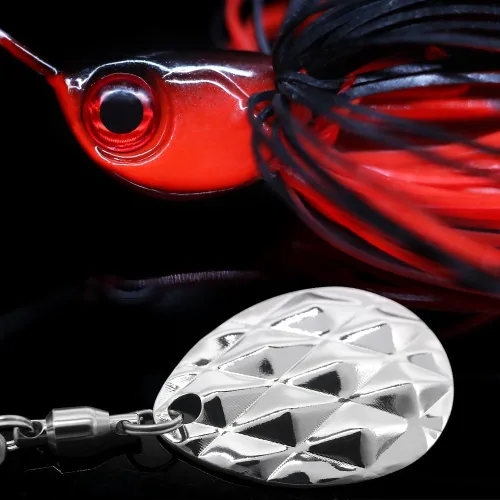 Vista 5 de XFISHMAN Mini Spinnerbaits para pesca de lubina, paquete de 6, cebo giratorio de Colorado, señuelos de pesca de agua superior, micro spinner