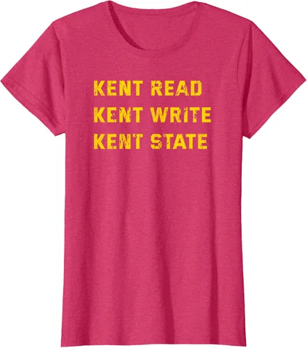 Vista 7 de University Apparel Kent Read, Kent Write, Kent State Camiseta, Azul / Patchwork, S