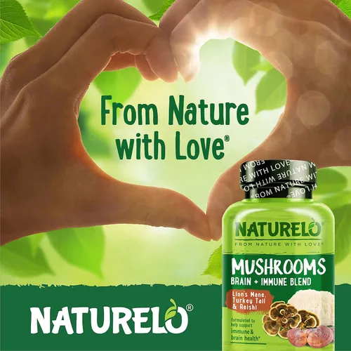 Vista 7 de NATURELO Cápsulas de suplemento de hongos, 90 unidades, apoyo para el cerebro y el sistema inmunológico, aptas para veganos, cápsulas de suplemento