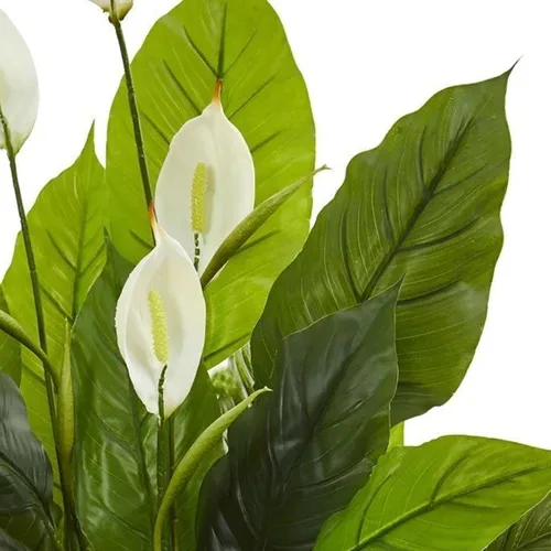 Vista 2 de Nearly Natural Planta artificial Spathiphyllum Peace Lily Real Touch de 42