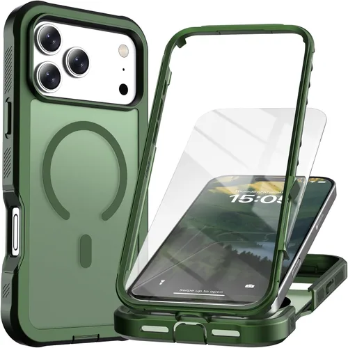 Vista 42 de Funda magnética para iPhone SE 3ª y 2ª [protector de pantalla] [compatible con MagSafe] [protección contra caídas de grado militar]
