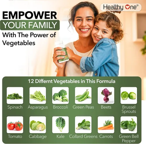 Vista 4 de Healthy One - Suplemento de frutas y verduras, 27 superalimentos, vitaminas de frutas y verduras para adultos, píldoras de frutas y verduras