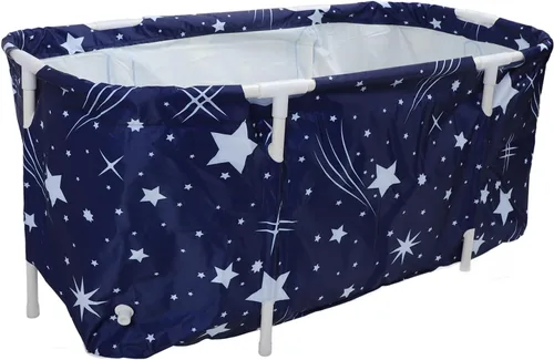 Vista 9 de Portable Bathtub, Multifunctional, Foldable Bathtub for Adults and Space Saving PVC, 47.2 x 21.7 x 19.7 Inches (Full Stars)