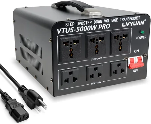 Vista 12 de LVYUAN Convertidor de transformador de voltaje de 500 vatios de aumento y bajada de 110-120 voltios a 220-240 voltios y de 220-240 voltios a 110-120
