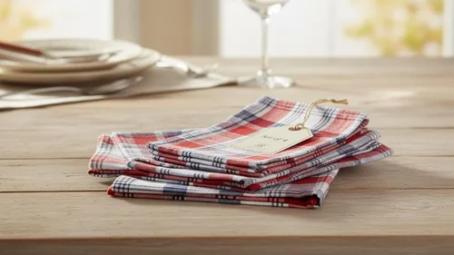 Vista 8 de Lintex Home Bargains Plus - Servilletas de tela patrióticas para celebración, juego de 4 Rojo Blanco y Azul, Algodón, Servilleta Americana Tela A