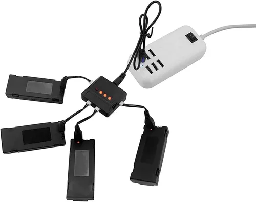 Vista 7 de Accesorios 3.7 V 1800 mAh Li-po Baterías (4 piezas) con cargador 4 en 1 para E88 E88PRO E88MAX E525 E99 E99PRO P1 P5PRO K3 S1 P8 RC Drone Batería