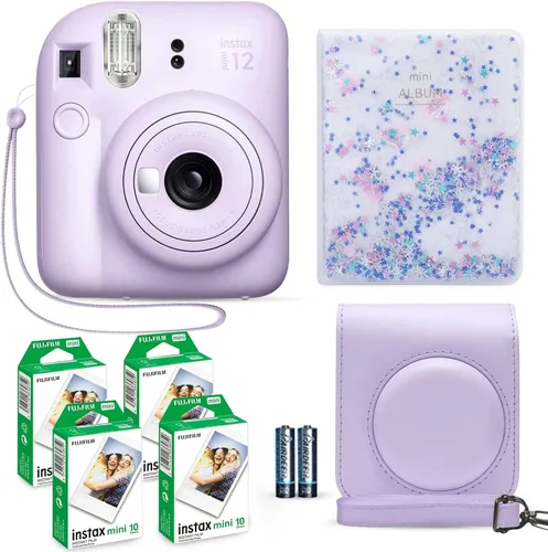 Vista 10 de Cámara instantánea Fujifilm Instax Mini 12 color rosa flor + paquete de película Fuji (40 hojas) + paquete de accesorios para obturador, incl.