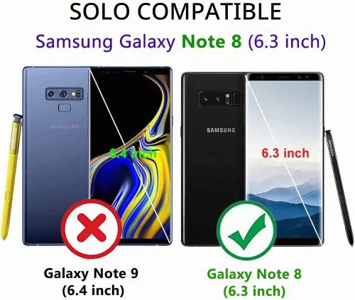 Vista 2 de Carcasa de grado militar para Samsung Galaxy Note 8, anillo giratorio de metal 360, soporte de soporte magnético integrado para montaje en coche, a