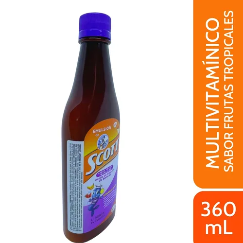 Vista 4 de Emulsion de Scott Frutas Tropicales (fruta tropical) (12.2 fl oz)