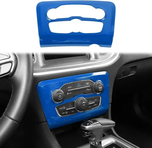 Vista 12 de Voodonala Para cargador de radio, CD, interruptor de CD, consolas centrales para Dodge Charger 2015-2026+, accesorios interiores, fibra de carbono