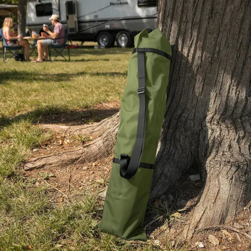 Vista 2 de Xxerciz Bolsa de repuesto para silla de campamento, bolsa de transporte plegable de 48 pulgadas con correa ajustable para el hombro, bolsa de Verde