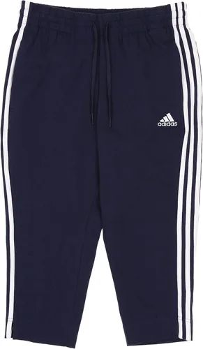 Vista 3 de adidas Pantalón cónico de 3 rayas de 3 cuartos para mujer, tinta legendariablanco