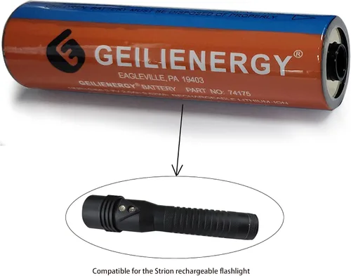 Vista 5 de Batería de 3.7V 2600mAh compatible con linterna de litio 74175 (1 paquete)