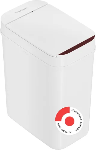 Vista 15 de iTouchless Cubo de basura para excrementos de perro de 3 galones / 12 litros con filtro de olor AbsorbX – Recipiente de basura de metal de cierre