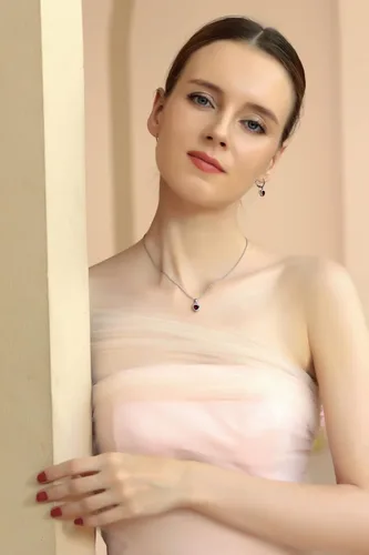 Vista 4 de Conjuntos de joyas para mujer, collar de corazón y aretes para mujer, joyas de piedra natal, juego de biseles auténticos o sintéticos, collar