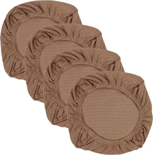 Vista 18 de Yikko - Fundas elásticas de jacquard con licra, con textura de grano de maíz, para sillas, aptas para oficina, comedor, bar, fundas para asientos