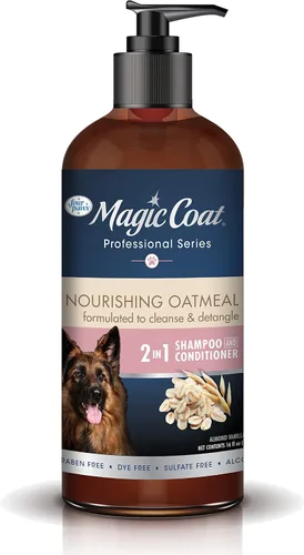 Vista 11 de Four Paws Magic Coat Professional Series Champú hipoalergénico nutritivo de avena para perros, lavado hidratante para perros para piel seca