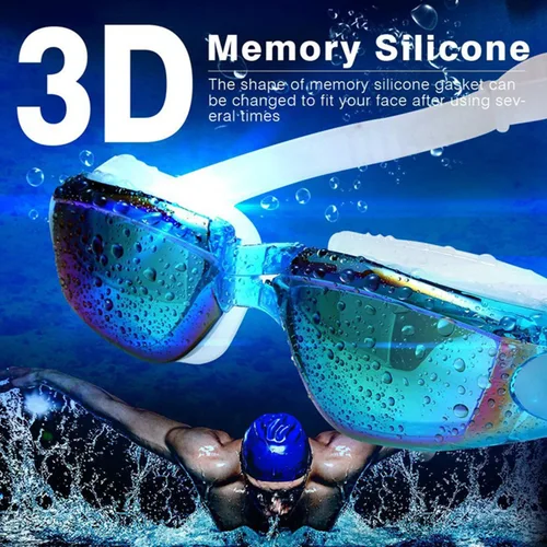 Vista 4 de Gafas de Natación - Gafas de natación, Paquete de 2 gafas de natación profesionales, antivaho sin fugas, protección UV, visión amplia para mujeres