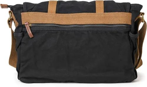 Vista 5 de GOOTIUM Canvas Messenger Bag - Vintage Shoulder Bag Frayed Style Boho Purse