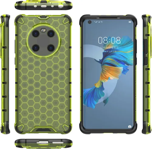 Vista 100 de Pzwoxukhov Funda compatible con Huawei Nova 3i, compatible con Huawei P Smart+ 2018 Honeycomb Anti-Drop Shock-Absorbing Case Negro