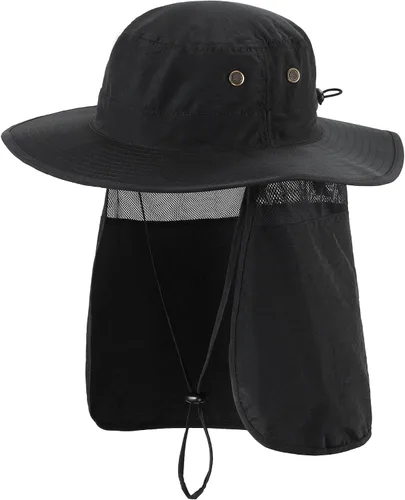 Vista 21 de Home Prefer Sombrero para sol para el aire libre con protección UV, secado rápido, unisex con solapa para proteger el cuello