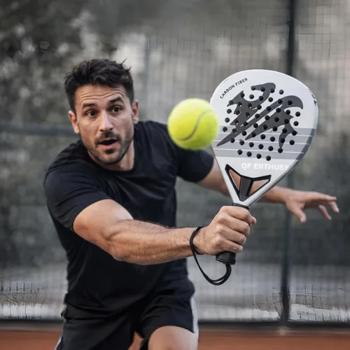 Vista 8 de Padel Racket, Carbon Fiber Surface Padel Racquet, Lightweight, Ideal for Training/Matches