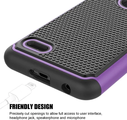Vista 4 de Funda de teléfono a prueba de golpes para K10 2018 [púrpura]