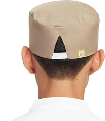 Vista 2 de Hyzrz Gorros de chef unisex ajustables para cocina con parte superior de malla transpirable