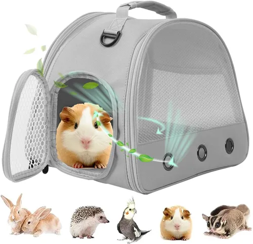 Vista 12 de Mochila de conejillo de indias, burbuja de cápsula espacial con ventana para animales pequeños, mochila para conejillo de indias, pájaro, conejito