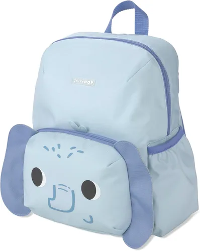 Vista 5 de Skip Hop Mochila para niños pequeños con correas acolchadas ajustables, bolsillo frontal con cremallera y bolsillo lateral para botella, se adapta a