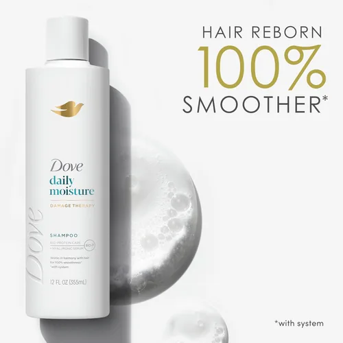 Vista 3 de Dove Daily Moisture Champú para hidratación diaria, 12 oz, 4