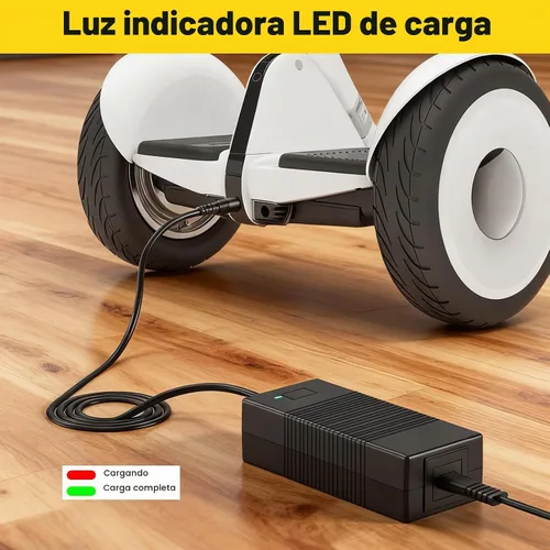 Vista 4 de Cargador de 63 V para Segway Ninebot compatible con Segway Ninebot S/S-MAX/Mini lite/Mini PRO/Go Kart, Gokart PRO (puerto de carga de 4 pines)